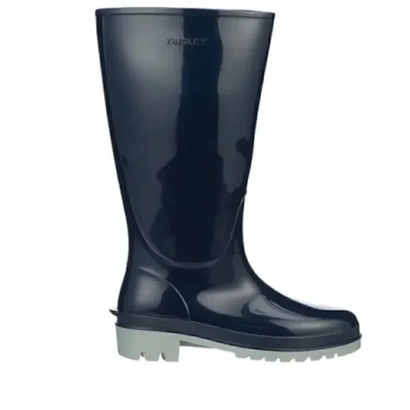 Tingley NWT trim fit tall knee boots in blue size 8 - Picture 1 of 6